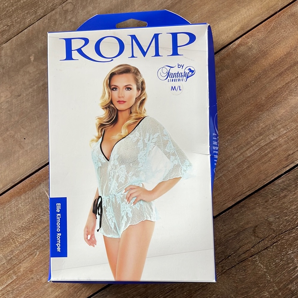 Fantasy Lingerie Ellie Kimono Romper NWT